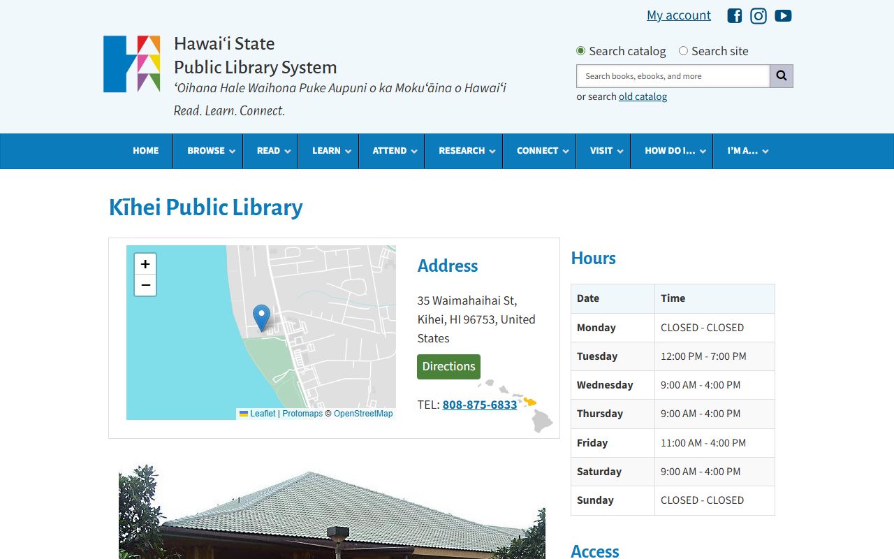 Kihei Public Library for Maui County property tax records access and local research