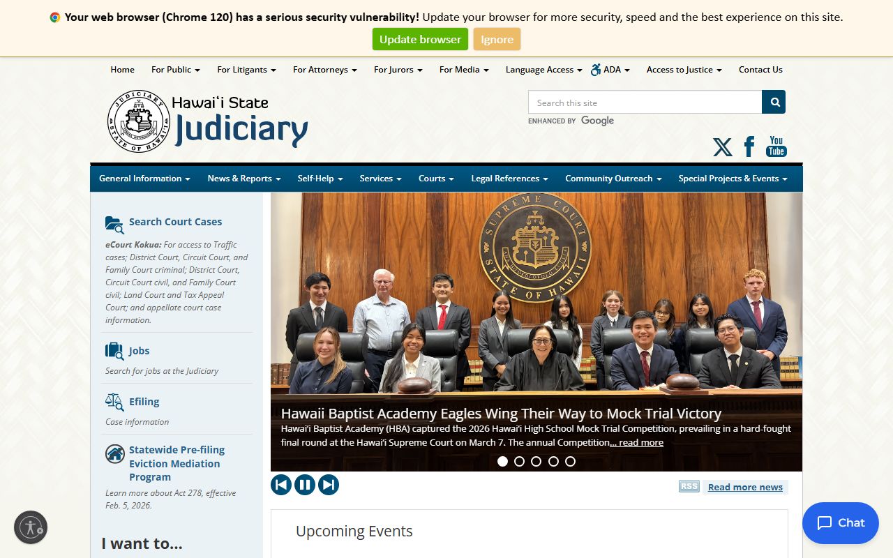 Hawaii State Judiciary Tax Appeal Court webpage